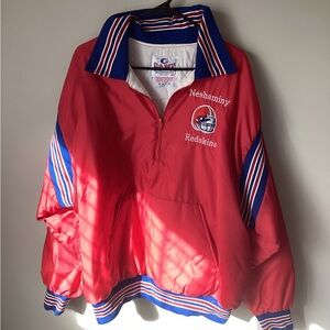 Red Vintage Sports Pullover Jacket